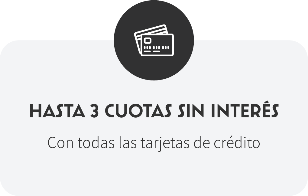 3 cuotas sin interes